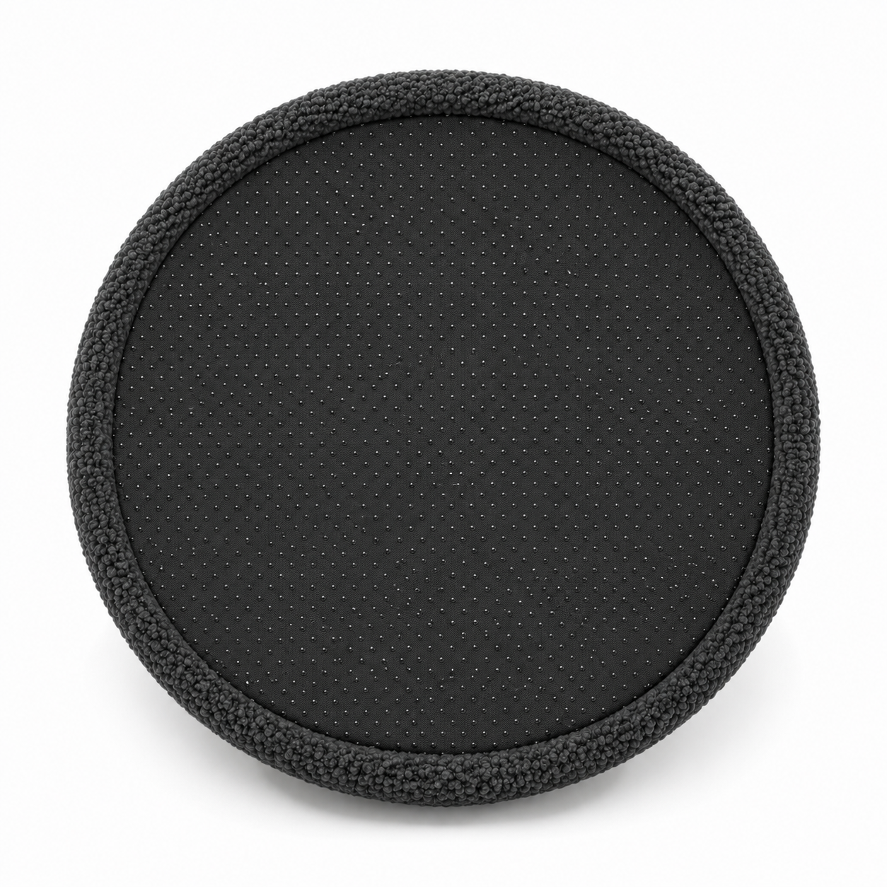 Pawsome Pet Pantry Round Cat Scratcher Bed with Two Spring Ball Toys – Charcoal Grey