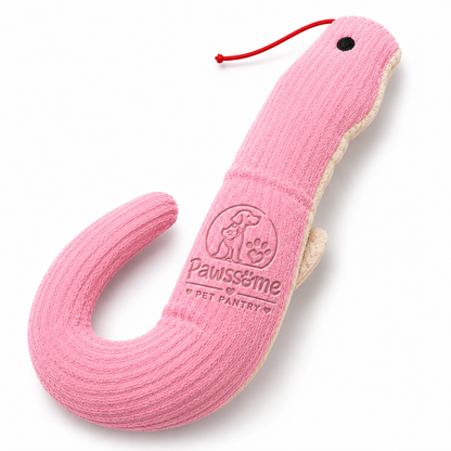 Plush Cat Kicker Toy – Pink Fish Design