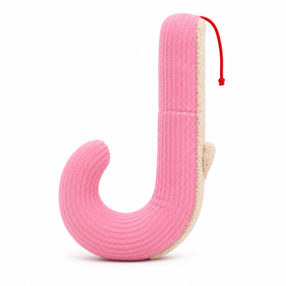 Plush Cat Kicker Toy – Pink Fish Design