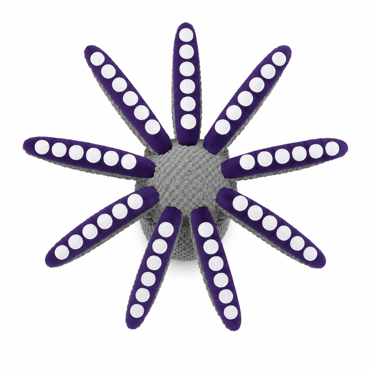 Pawsome Pet Pantry Plush Octopus Dog Toy – Soft Fetch and Play Toy, Grey and Purple